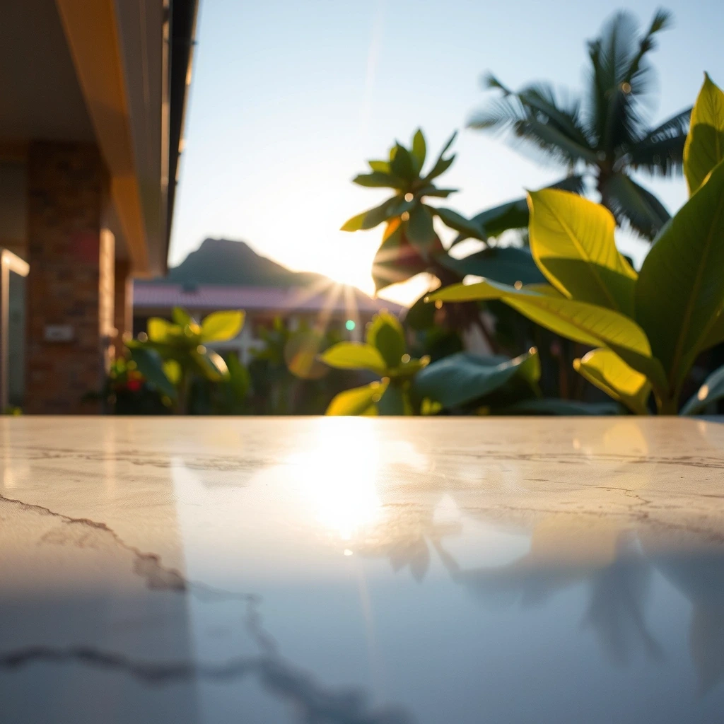 Sunlight hitting a pristine surface